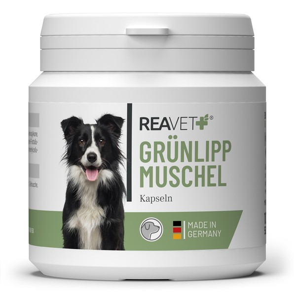 Reavet GrüNlippmuschel Kapseln 100Stk FüR Hunde, Naturrein GrüNlippmuschelpulver-image