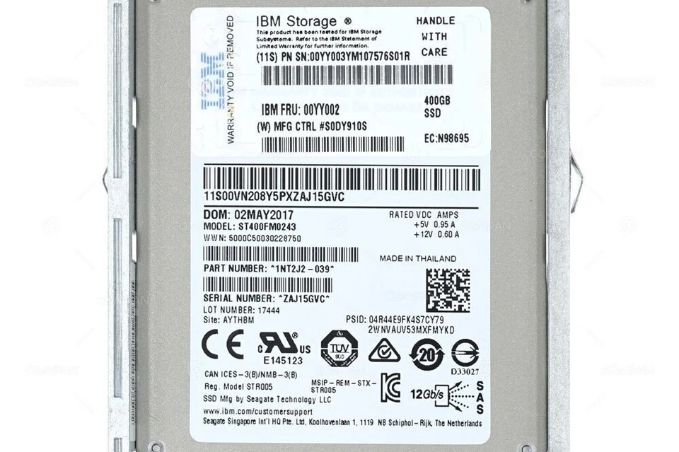 00YY002 IBM 00YY003 400GB 12G 2.5 SFF HOT-SWAP FOR DS8880 SAS SSD NEW - Image 2 of 3