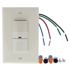 Cooper Almond Passive Infrared Vacancy Sensor Switch 1-Pole 3-Way 600W VS306U-A