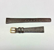 13mm Brown Genuine Lizard Watch Band - USA