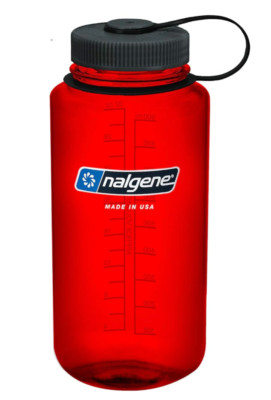 Nalgene Sustain 32 oz. Wide Mouth Water Bottle - Red/Black