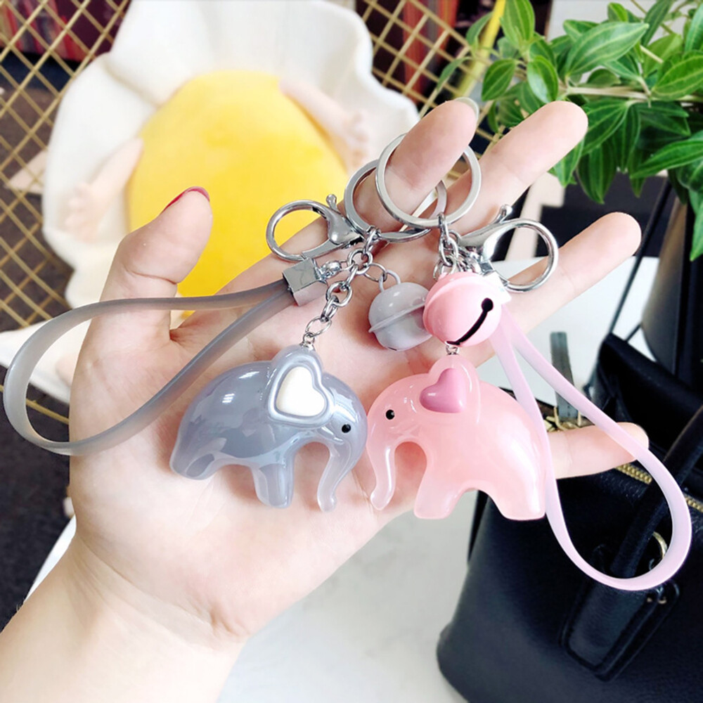 Creative Gift Keychains Elephant Pendant Rhinestone Cute Acrylic eBay