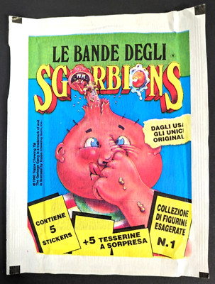 1990 Topps Garbage Pail Kids Sgorbions Series 1 Unopened Pack Italy GPK ITALIAN