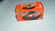 MATCHBOX 2022 POWER GRAGS 18/100 - TESLA MODEL Y RED