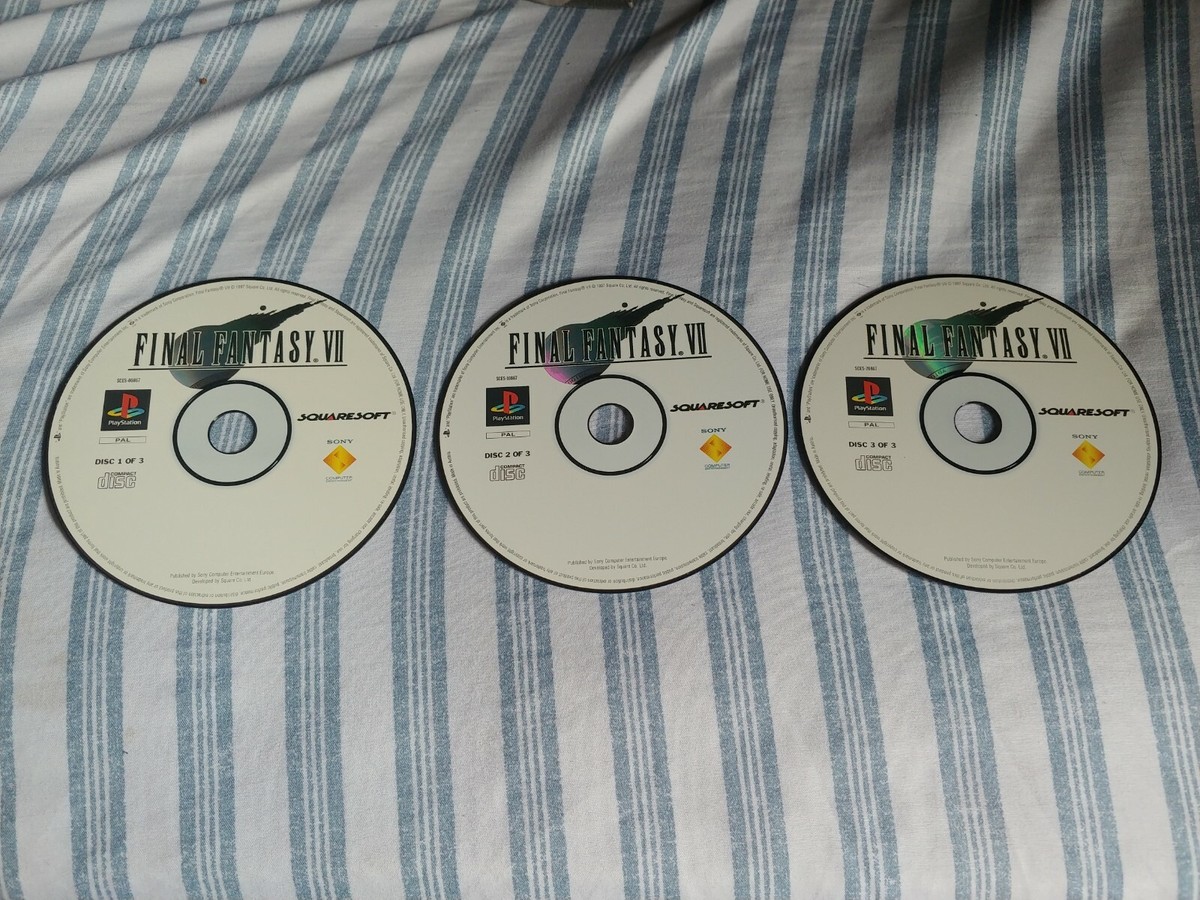 Final Fantasy VII Sony PlayStation 1 PS1 PAL Version DISCS