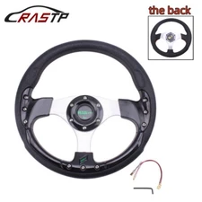 BLACK 13 inch 320mm Universal Drifting Racing Sport Lightweight Steering Wheel
