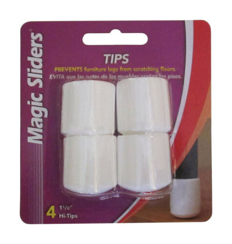 Magic Sliders 94500 White Round Rubber Furniture Leg Tips 1-1/8 in. - Picture 1 of 1