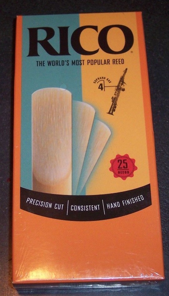 Soprano Sax Reed Rico Rico Soprano Saxophone Sax Reeds 25 Pack Strength 4 Brand New Free Ship ...