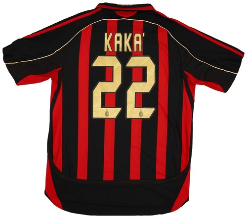 KAKA 22 AC Milan Jersey 2006/2007 Long Sleeve Retro White Shirt M