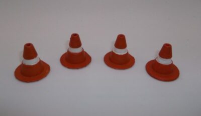 MACC833 - Greenhills Red & White Marker Cones x 4 Carrera & Scalextric Compatibl