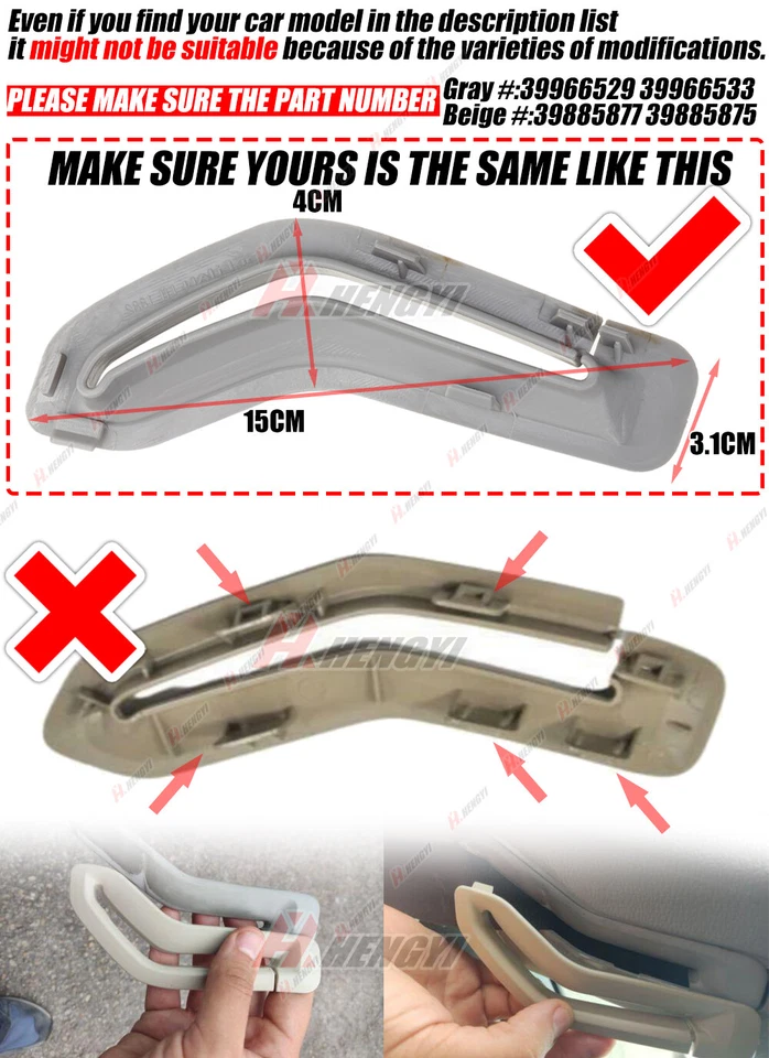 1 par de cubiertas selectoras de puerta de cinturón de seguridad delantero beige para Volvo S60 S80 XC90 Foto 2 de 4