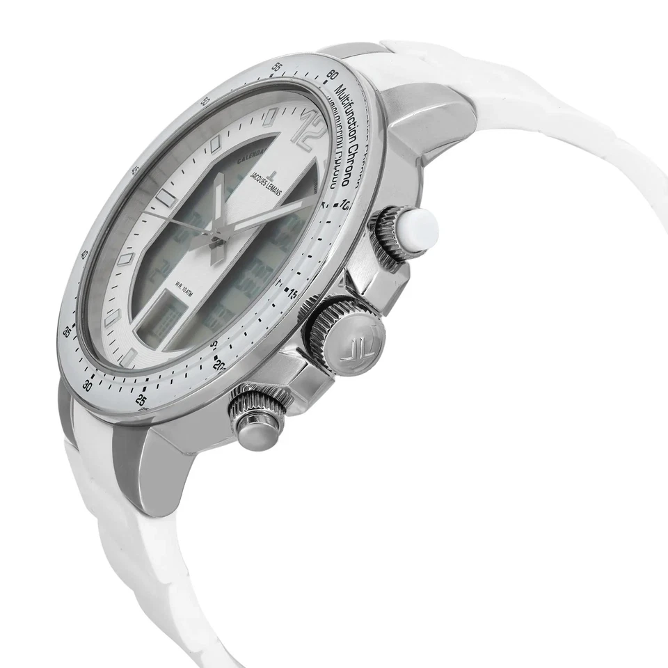 Jacques Lemans MIlano Steel White Dial Quartz Men Watch 1-1726B - Image 3 of 4