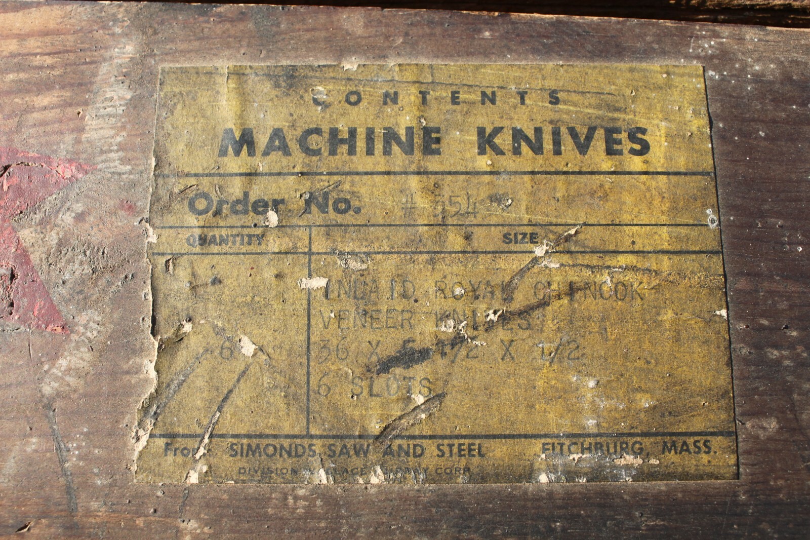 (4) Antique 36" Simonds Jointer Planer Knives 1940's Knife Making