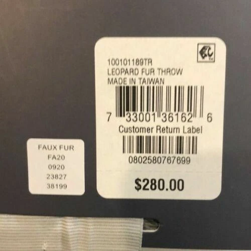 Hudson Park Collection Leopard 50x70" Faux Fur Throw - Image 3 of 3