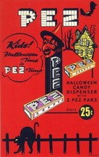2 Vintage Pez Candy Halloween Dispenser ads 5 x 7 and 8 x 10 Giclee Print