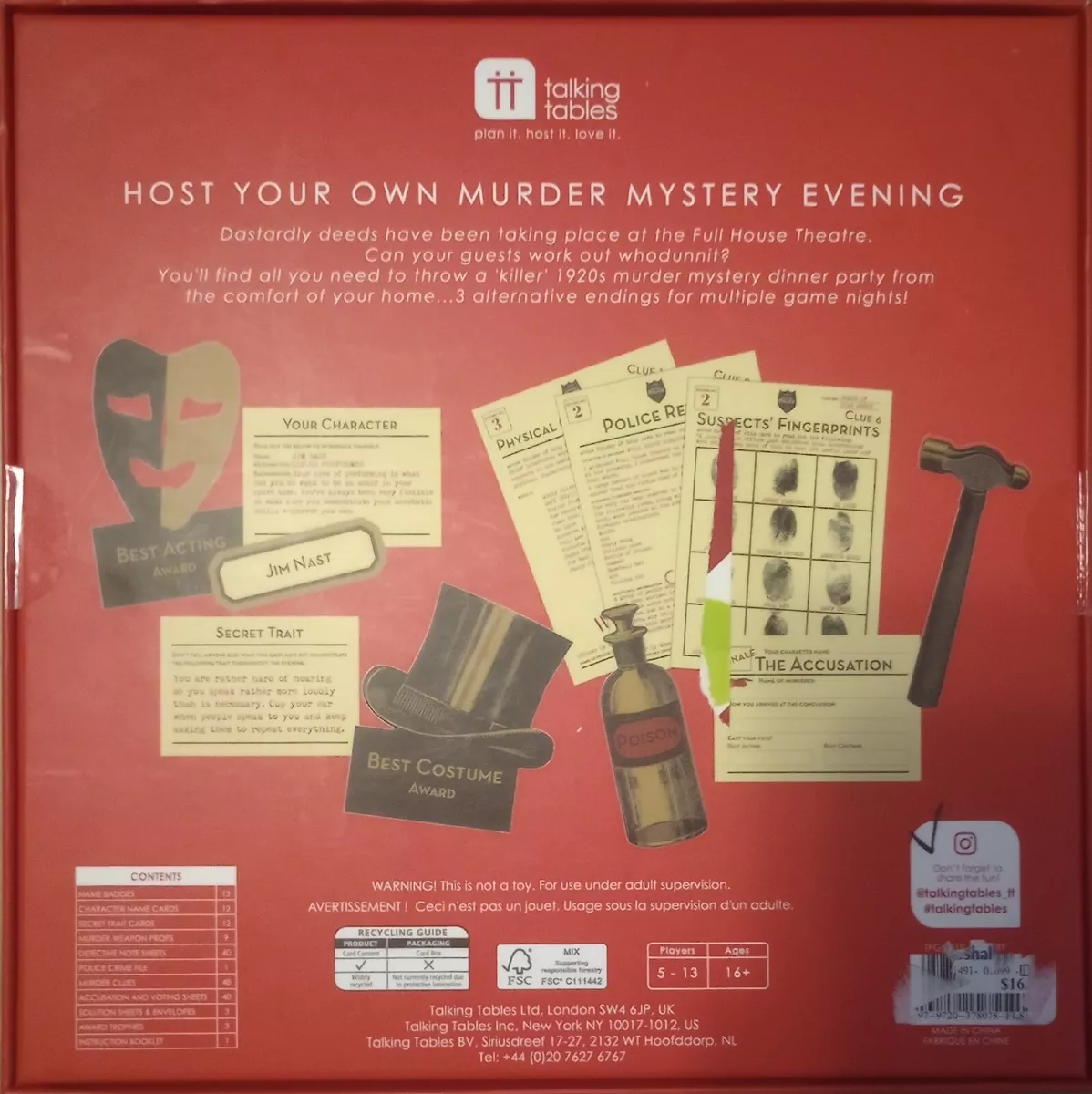 Host Your Own Murder Mystery at the Manor – Talking Tables US Trade