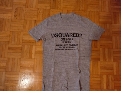 T-shirt DSQUARED ''''Caten Twin Parachute Division'''' Tg. M Grigio (Maglia, Magliet