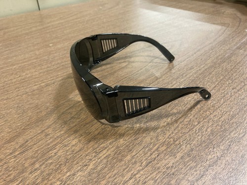 12 pares de gafas de seguridad protectoras UV ANSI Z87+ GRIS HUMO ANTI NIEBLA protector lateral - Imagen 5 de 8