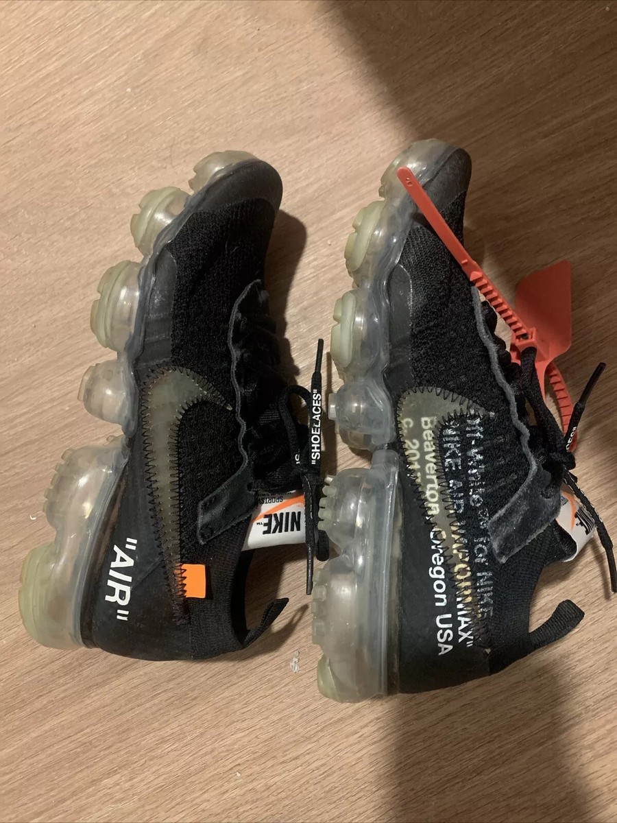 nike vapormax flyknit off white black