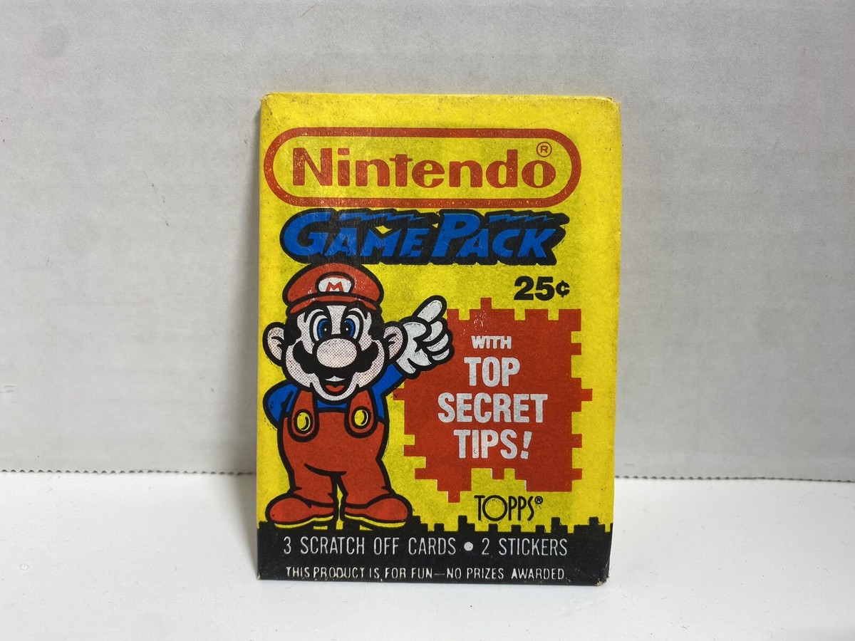 Nintendo Game Pack Cards Topps NINTENDO Game Pack 1989