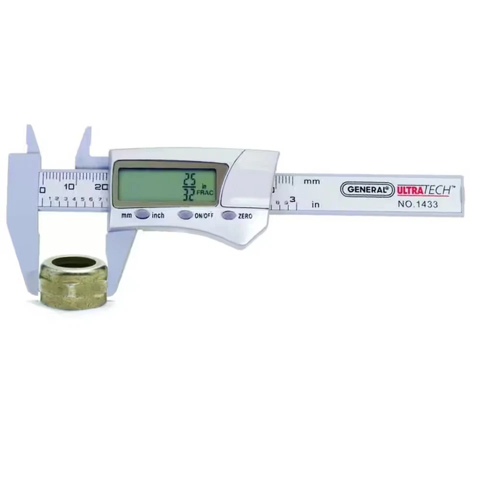 General Tools Carbon Fiber Digital Caliper 3 in Accurate Measurement Lightweight - Image 2 of 2