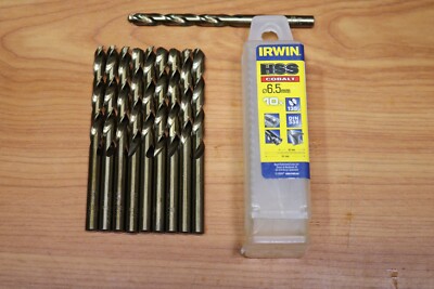 Irwin 10502531 HSS Kobaltbohrer Bits 10er Pack 6,5 mm OL: 101 mm WL: 63 mm x 10er Pack