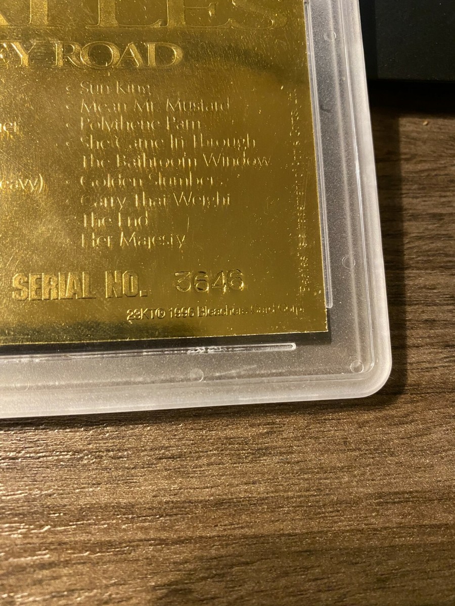 1996 Sportstime 23 karat gold card Beatles Abbey Road Album Cover