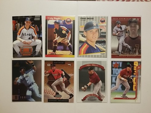 Craig Biggio (20) CARD LOT Houston Astros (Rookie) MLB HOF