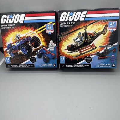 GI Joe Cobra Ferret and Cobra F.A.N.G. Construction Set Forever Clever Lot of 2 