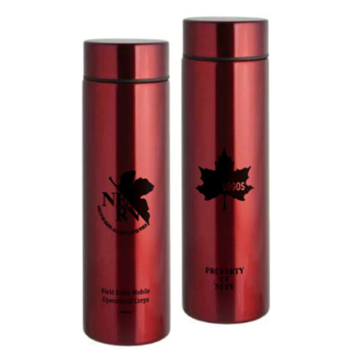 Evangelion EVA & LOGOS Vacuum Double Walled Stainless Steel Big Mug Bottle Red