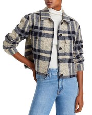 Women's Rails Blue Plaid Steffi Short Jacket Size Xs
