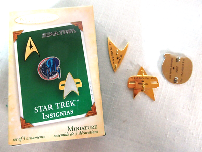 Hallmark 2004 Star Trek Insignias Ornamments ~ Set of 3 | eBay