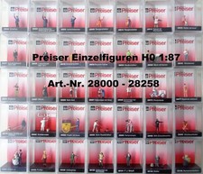 Preiser H0 1:87 Einzelfiguren Figuren Exklusiv-Serie Nr. 28000 - 28276