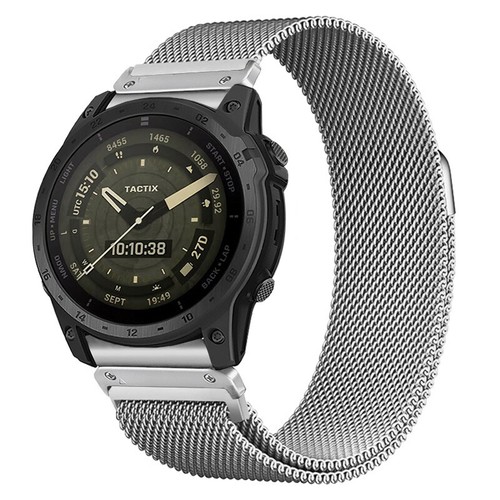 For Garmin Fenix 7/7X/6/5/3 22/26MM Quick Release Milanese Band Magnetic Strap - Picture 19 of 20