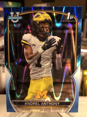 Andrel Anthony 2022 Bowman 1st University Blue Lava Refractor RC SP /199   MINT