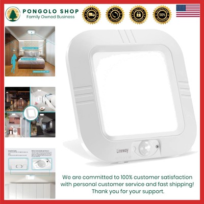 Compact Battery-Powered Motion Activated Ceiling Light for Closets and Hallways