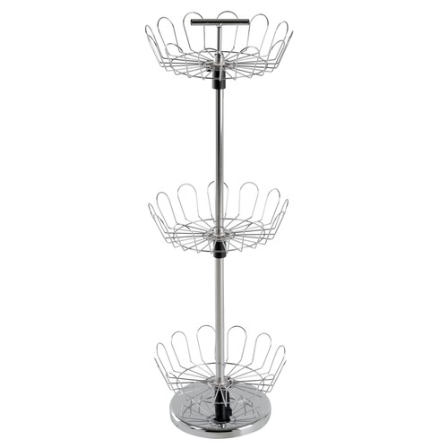 Three Tier Revolving Shoe Tree Orgainzer Rack with Chrome Finish by | eBay