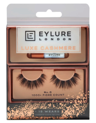 Eylure London Eyelashes Luxe Cashmere No 8 1000+ Fibre Count (New in Box)