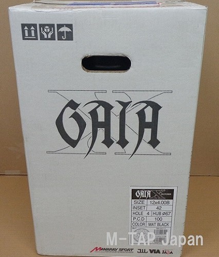 4x GAIA X 12x4.0 +42 4x100 MBK Matt Black Light Track Rims Kei Tora Wheels JDM - Picture 4 of 4