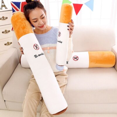 30-50cm Smoking Cylindrical Sleeping Cushion Cigarette Plush Toys Birthday  Gift
