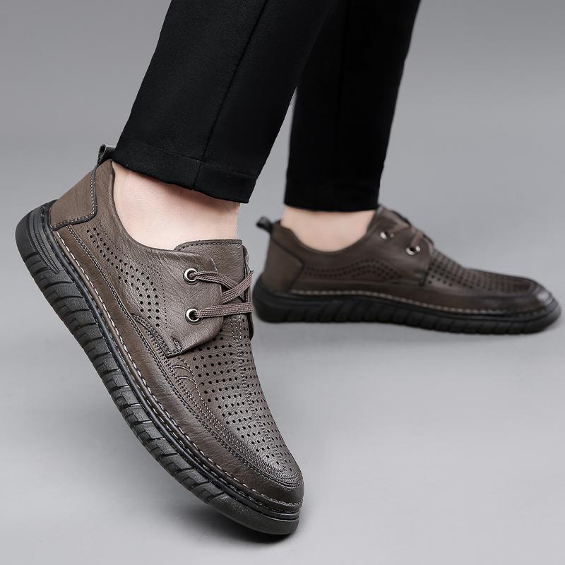 SAOLA Scarpe piatte uomo tempo libero primavera estate traspiranti business Oxford pompa da lavoro nere