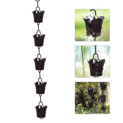Regenwasser Umsteller Rains Regenschirm Chimes Becken Regen Catcher Kette