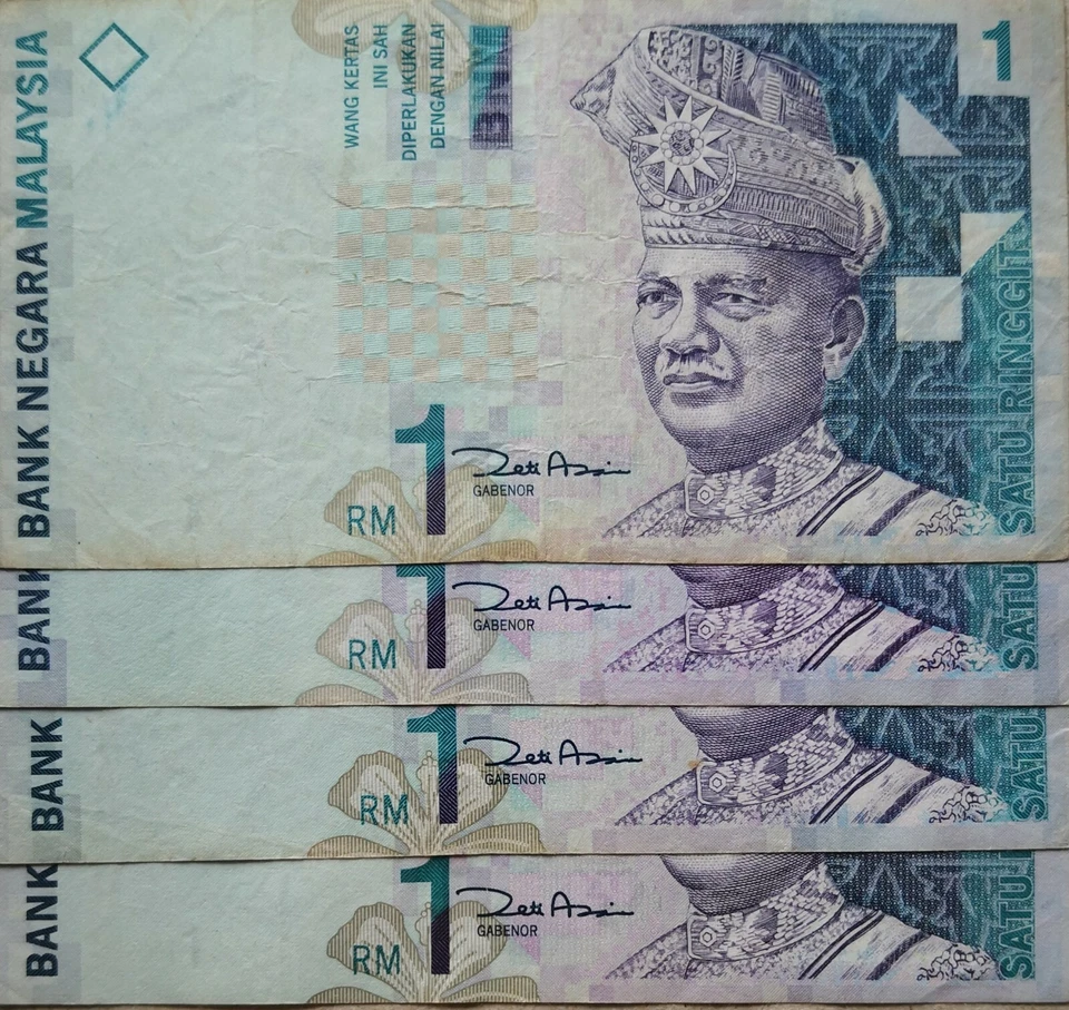 RM1 Zeti sign 4 pcs Replacement Note (11th Series)  ZAA, ZAB, ZAC & ZAD - Image 2 of 4