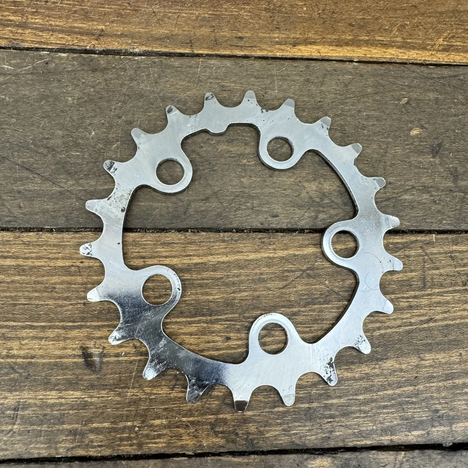 Винтажная передняя звездочка Shimano 22 зуба 22t 58 BCD J-22 J22 Deore SG хром бабушка A8 - Изображение 3 из 4