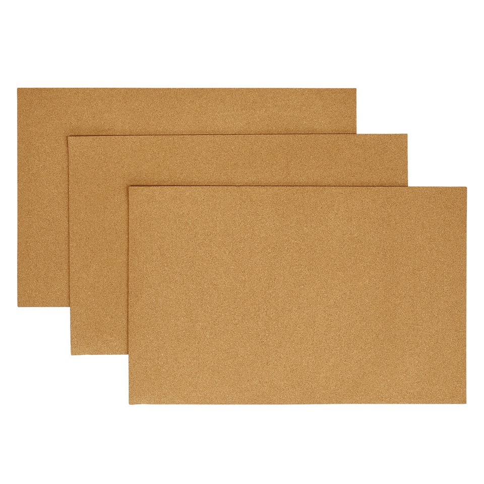 3Pack 36 x 24 Inch cork sheet set SelfAdhesive Cork Cork Backing Sheets Cork eBay