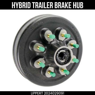 Lippert Threaded Brake Hub 8K Axles 8 on 6.5 In 16-17.5 Wheels 9/16 Studs