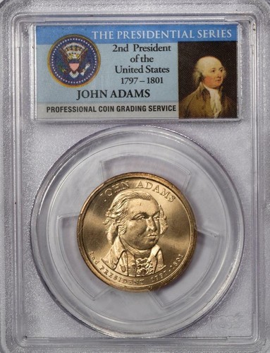 2007 PCGS MS66 Obverse Die Gouge John Adams Dollar Mint Error Rare Date - Picture 4 of 5