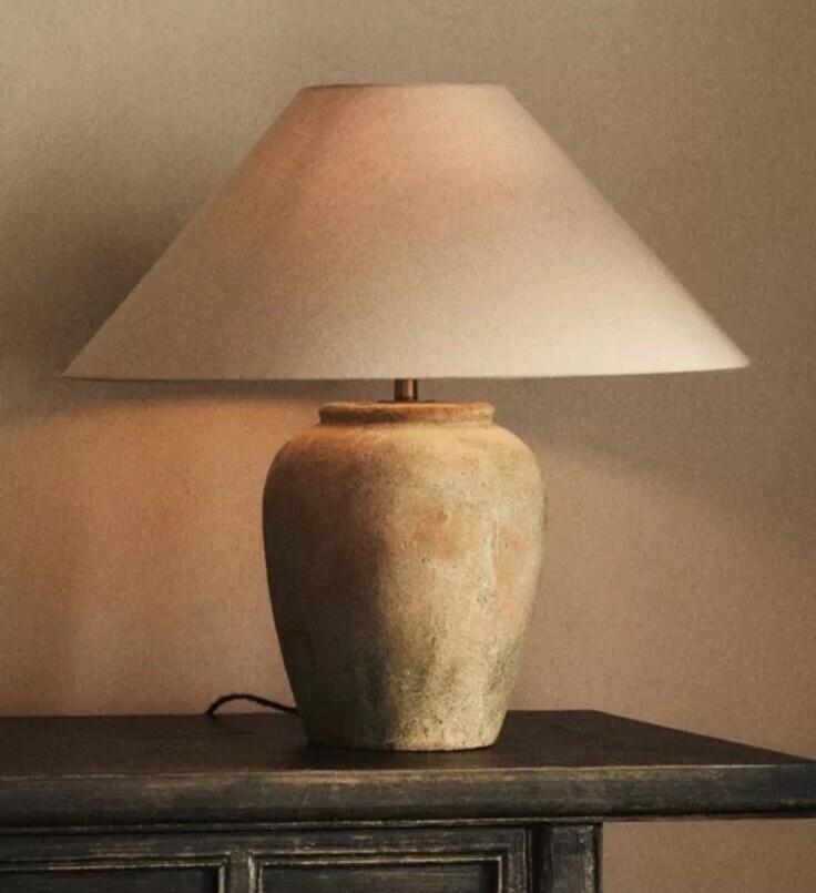 Lamp with ceramic Base-Zara home