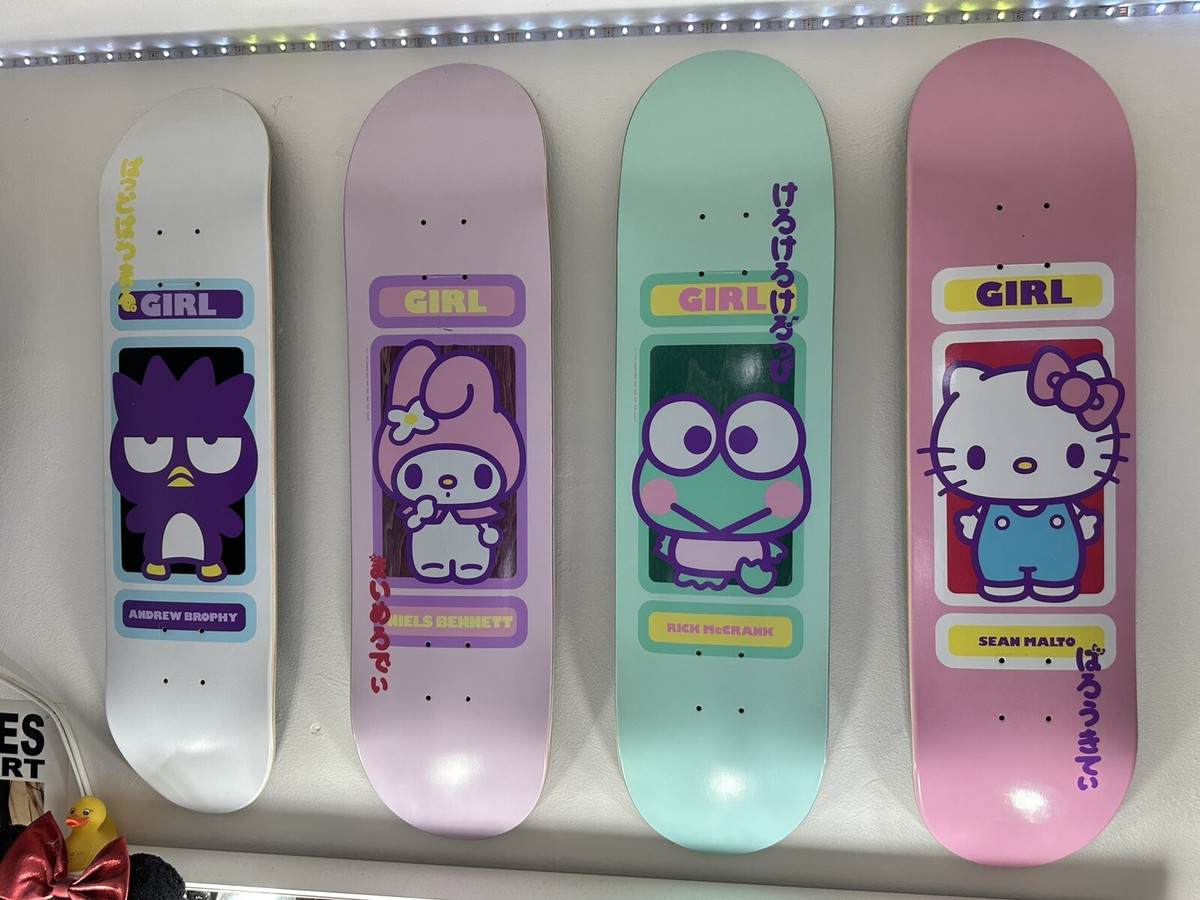 X-girl × GIRL SKEAT BOAD DECK Girl Skateboards x Sanrio Kawaii Arcade Bennett 8.25