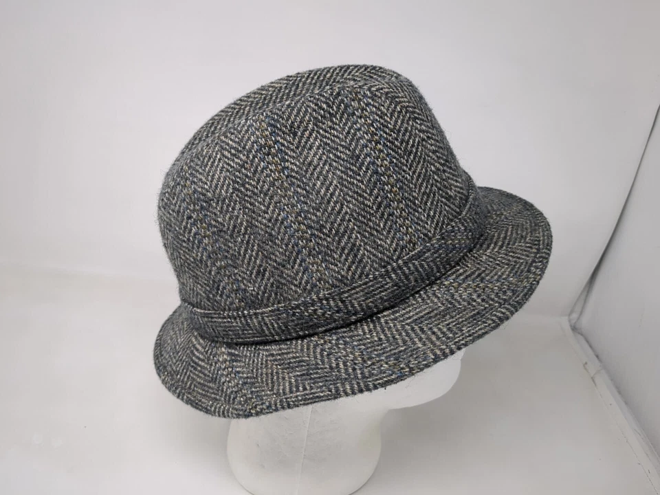 Vintage STETSON Equalizer Fedora Wool Gray Tweed Men's Size Medium 7 or 7 1/8 - Image 3 of 4